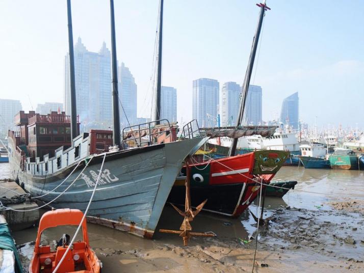 舟山沈家门渔港图片