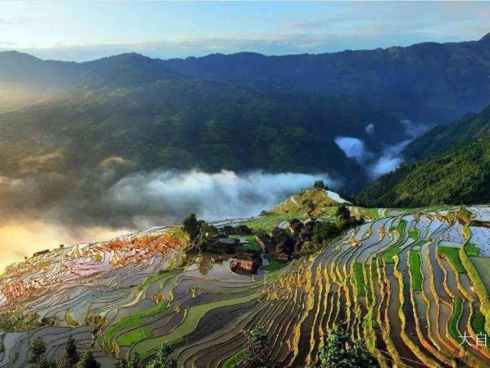 从江加榜梯田图片