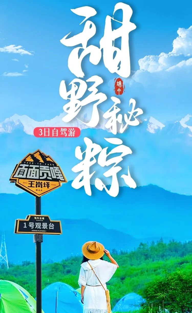 成都出发雅安3日自驾游：端午【甜野秘粽】王岗坪-冶勒湖-汉源车厘子采摘3日自驾游自驾游