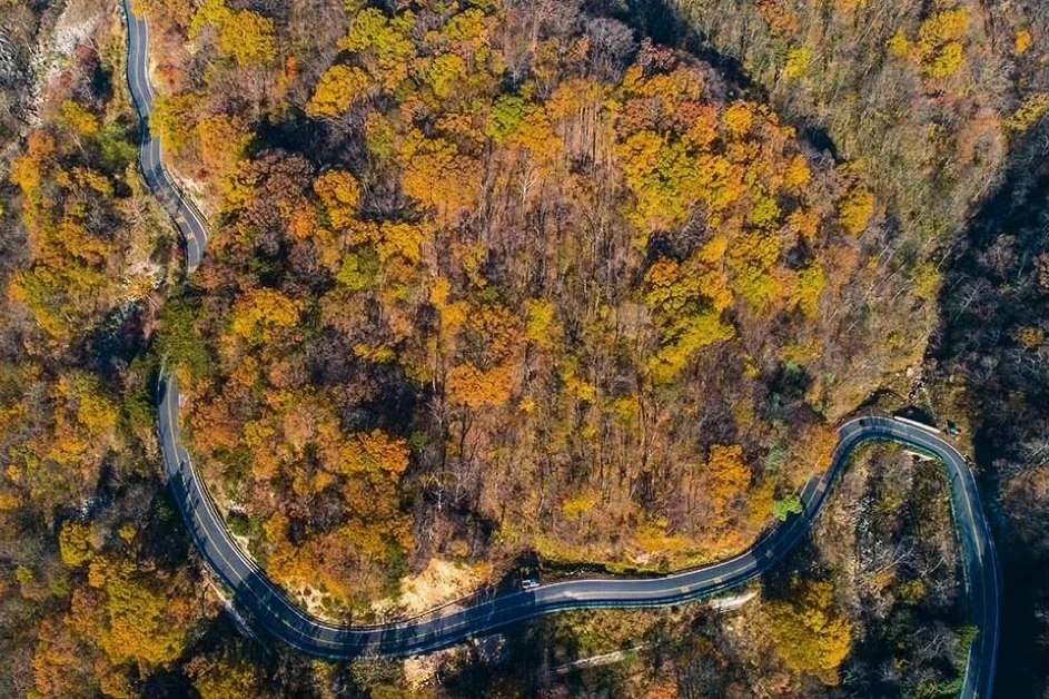 无锡出发安徽大别山4日自驾游：【罗田秋色】甜柿第一村錾字石村-九资河水上红叶-马丁公路4日游自驾游