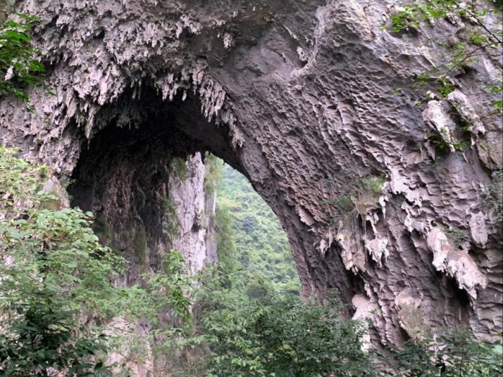 凤山三门海水上天坑图片