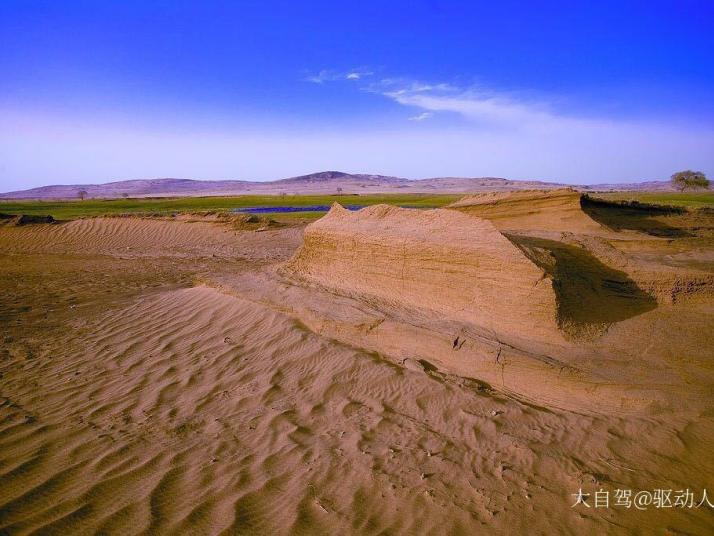 锡林郭勒浑善达克沙地图片