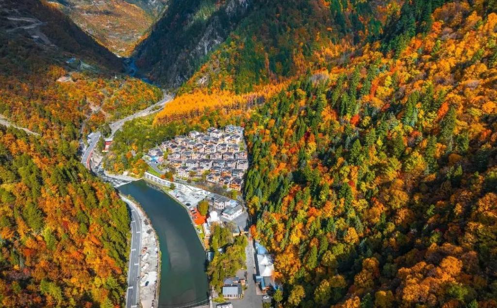 重庆出发川西阿坝赏秋3日自驾游：【多彩奶子沟】羊茸哈德藏寨-彩林大道-霸王雪山3日自驾