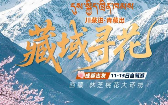 成都集结西藏林芝桃花节15日自驾游：【藏域寻花】川进青出-波密桃花沟-仁龙巴冰川-然乌湖-布达拉宫